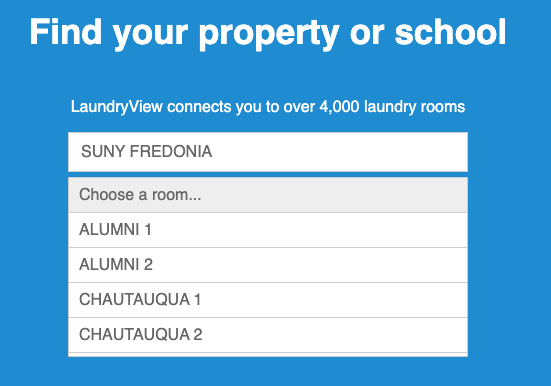 Find your machine in LaundryView