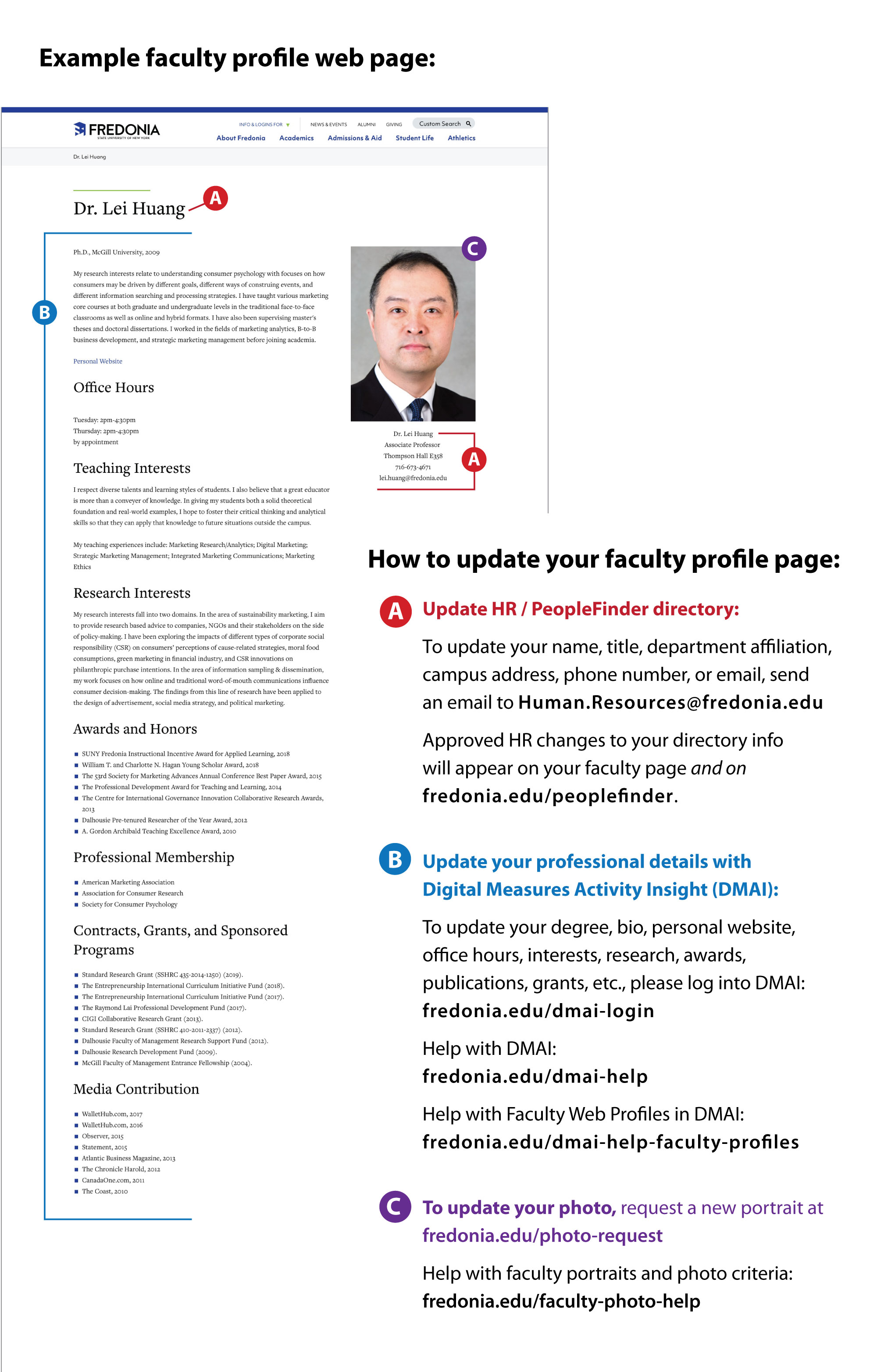 Sample faculty web profile