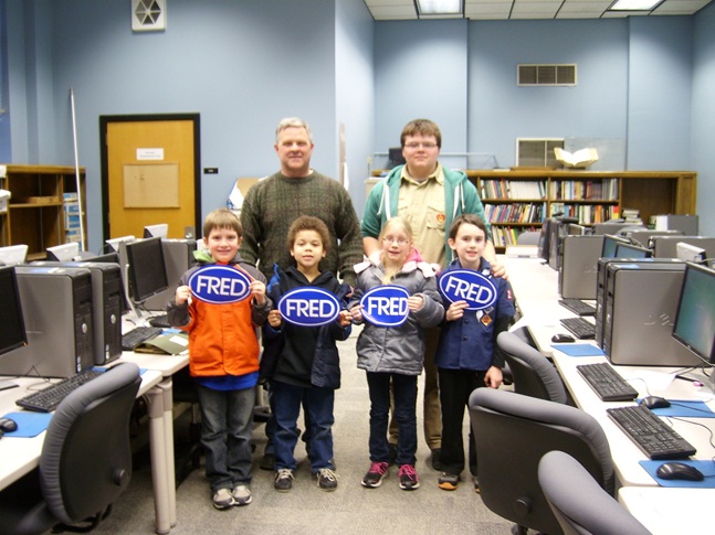 Cub Scouts visiting the department