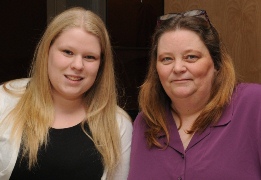 Kim Reynolds, Arthur O. Eve Scholarship recipient, and her mom