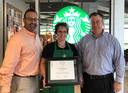 starbucks manager nichols wins store team of the quarter award starbucks store manager