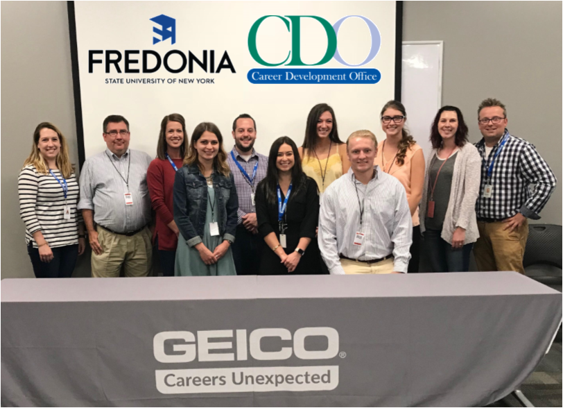 Fredonia students visit Geico at their facility to network with employers and alumni