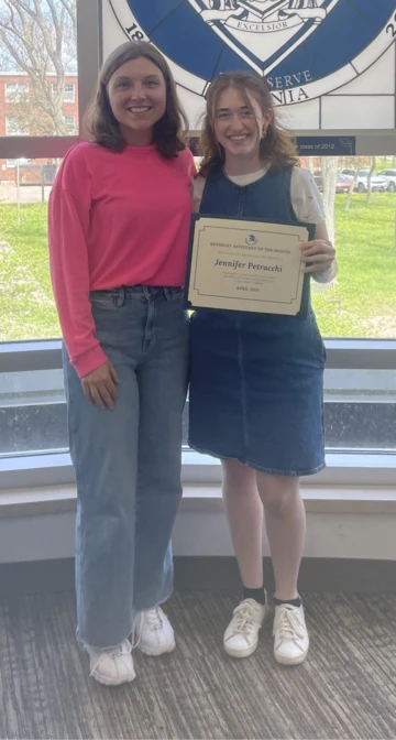 Jennifer Petracchi (right) with Residence Director Donna Good West.