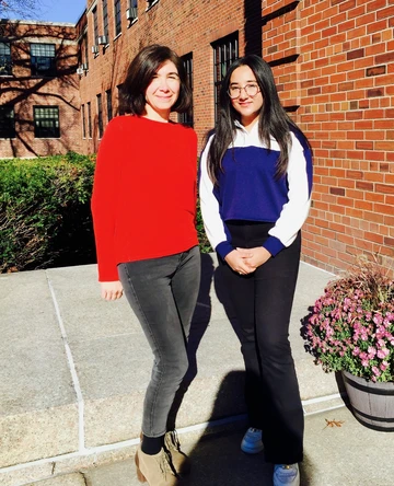 October 2022 Honors Student of the Month Zainab Ahmed with Dr. Iclal Vanwesenbeeck (English)
