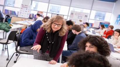 professor and students