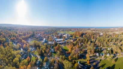 Aerial Fall Campus