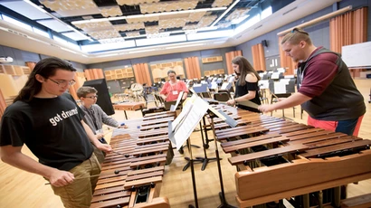 The School of Music's summer music festival percussion