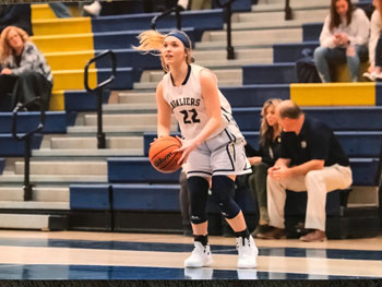 student on basketball court