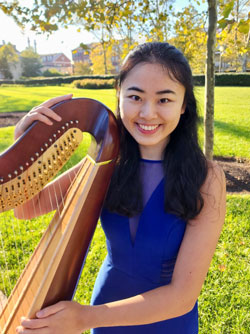 guest harpist Elizabeth Yeoh-Wang