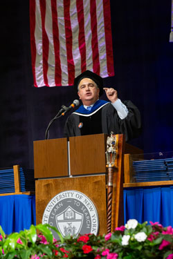 New York State Senator George Borrello at lectern