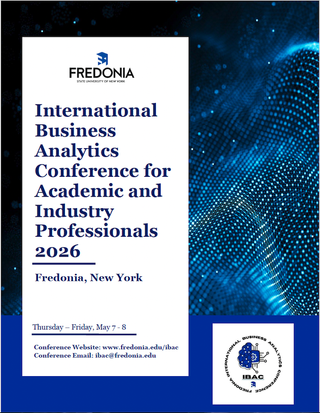 Program cover for the International Business Analytics Conference for Academic and Industry Professionals, 2026