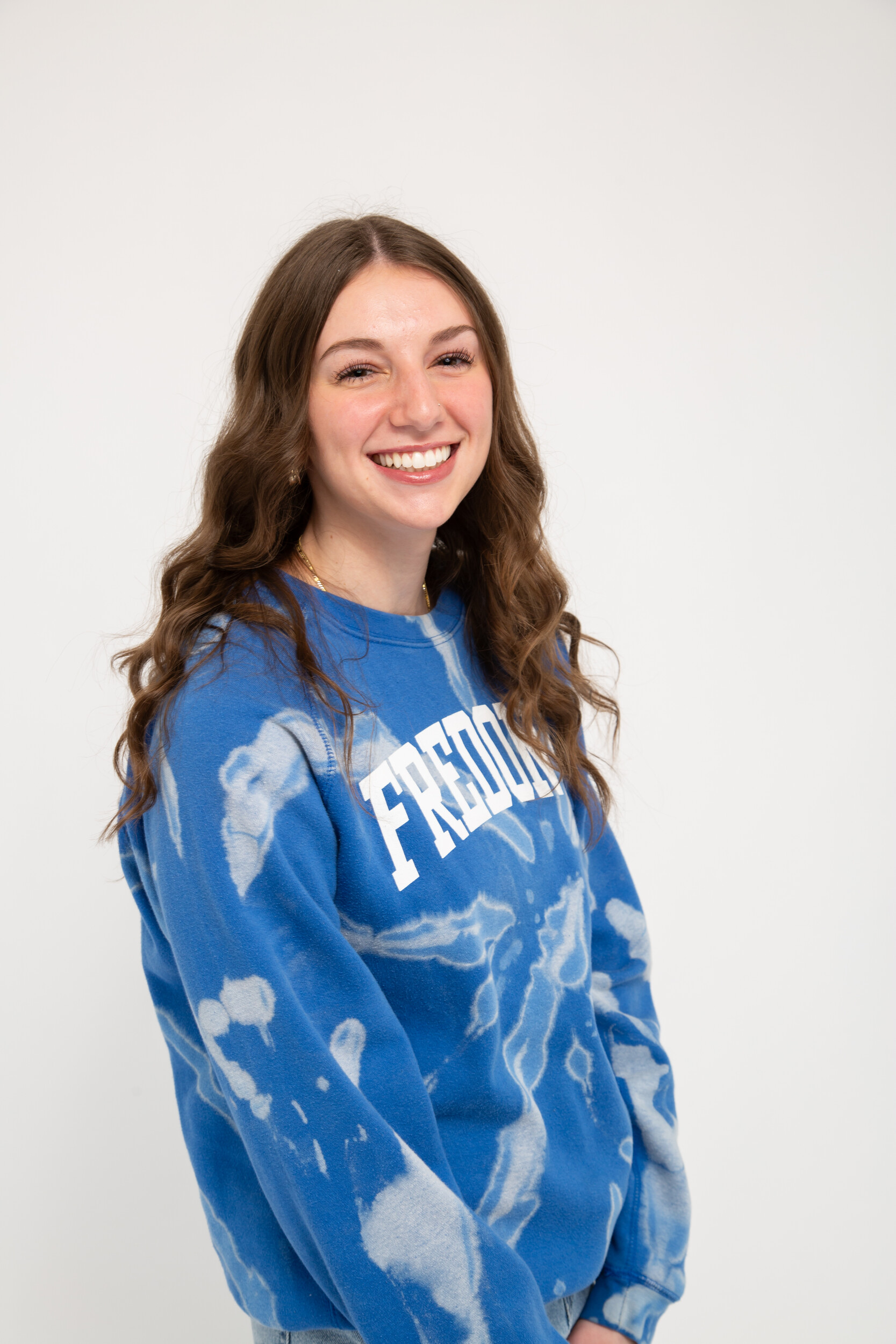 Featured Fredonia student Valentina poses for the camera