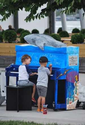 painted street piano