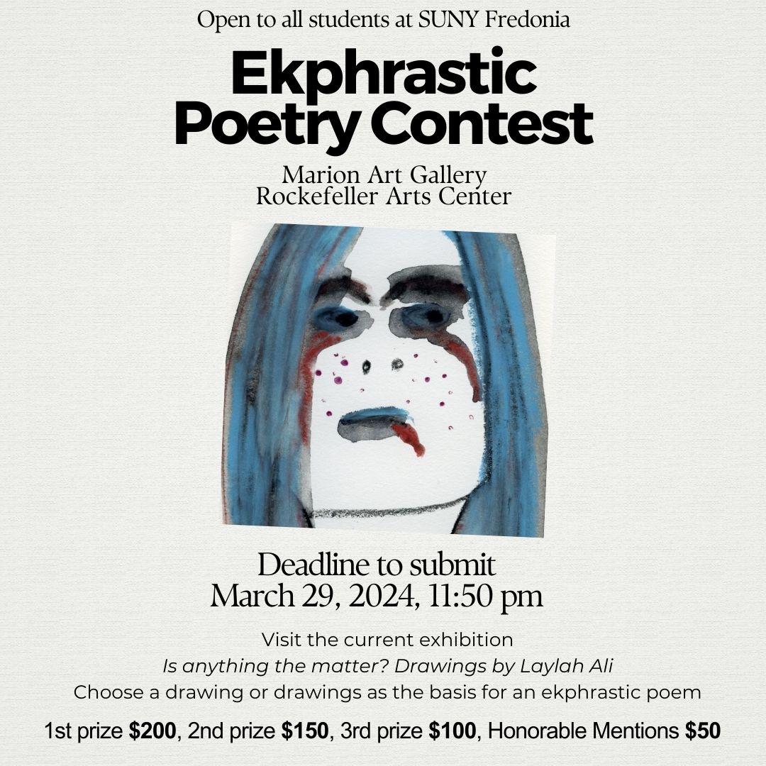 Ekphrastic Student Poetry Contest poster
