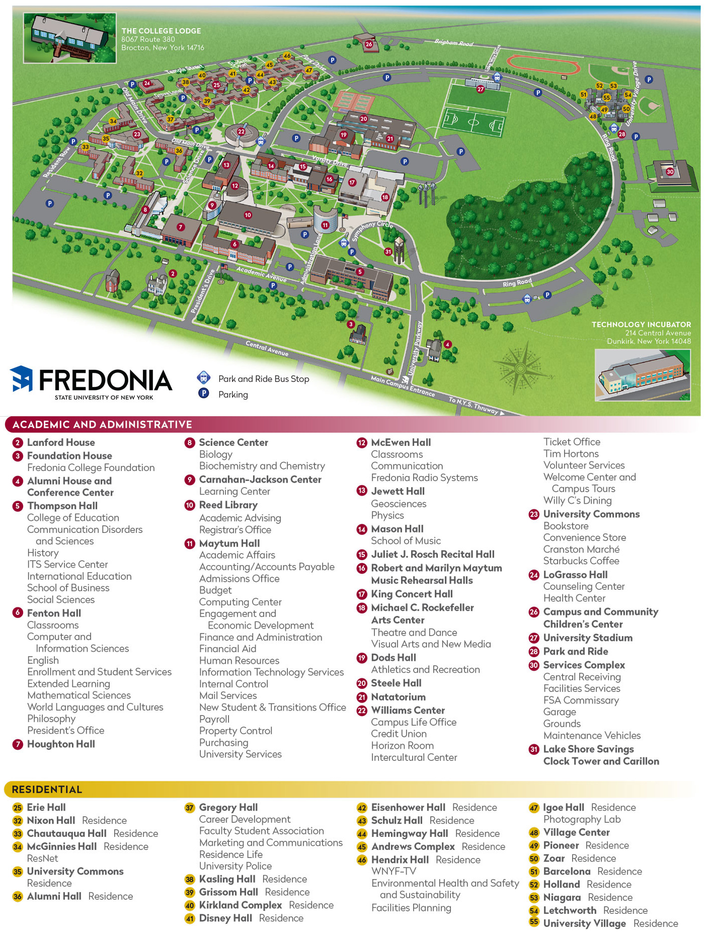 Campus Map Fredonia Edu