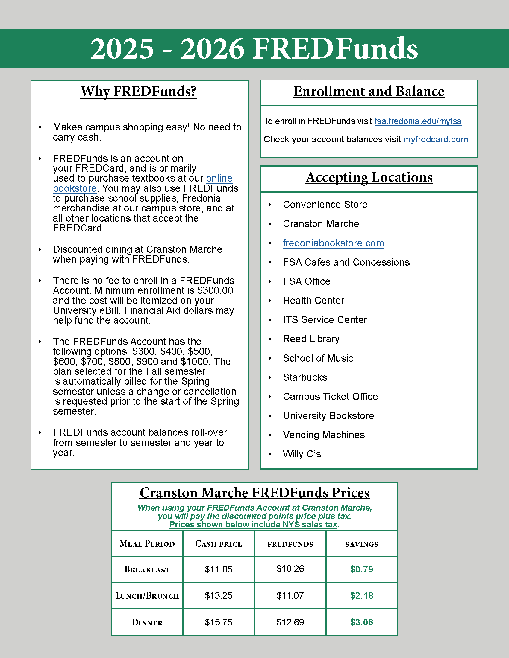 FREDFunds Brochure