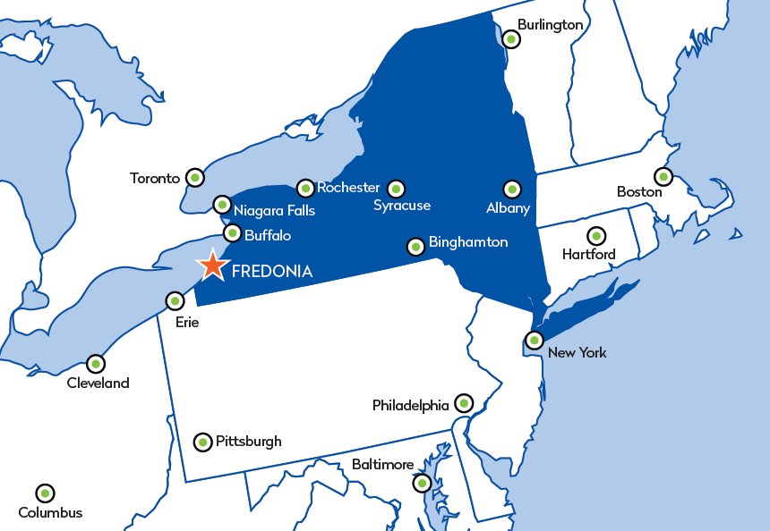 Fredonia region map