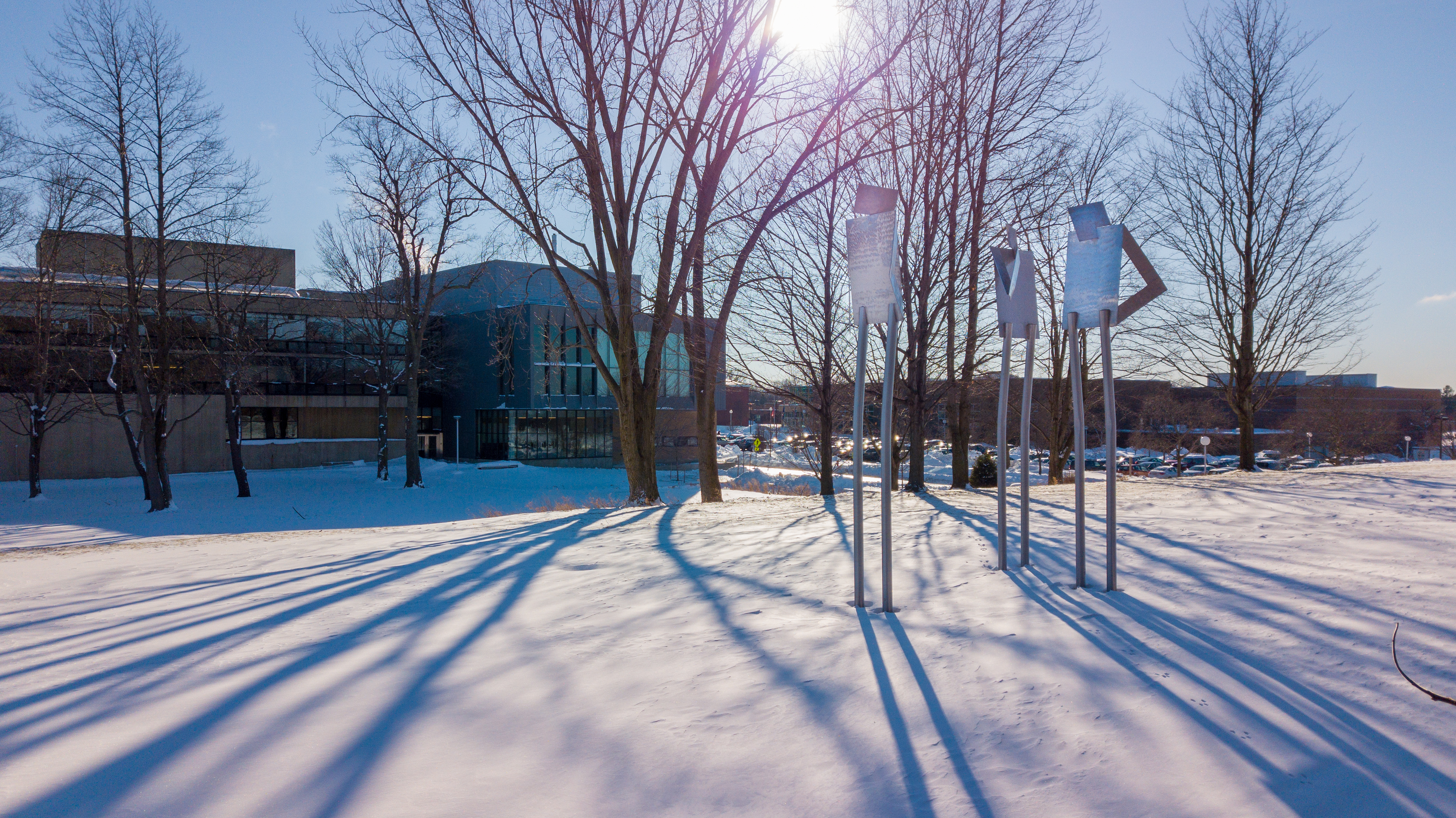 campus in winter