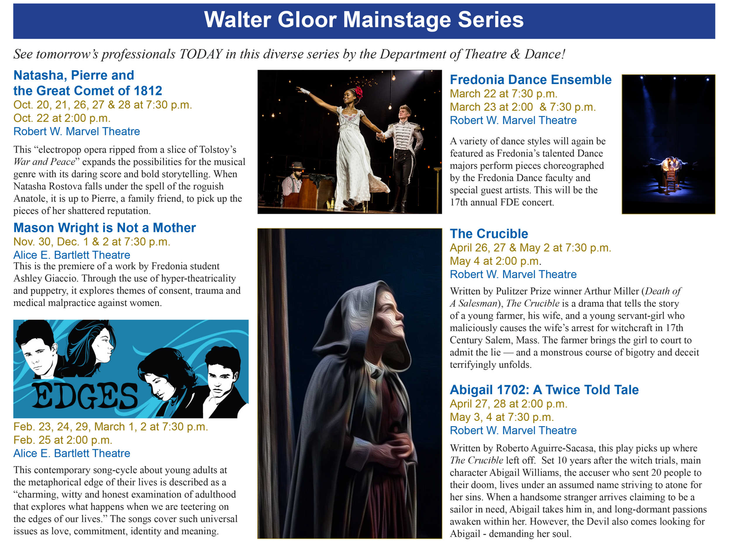 2023-24 Mainstage Series offerings