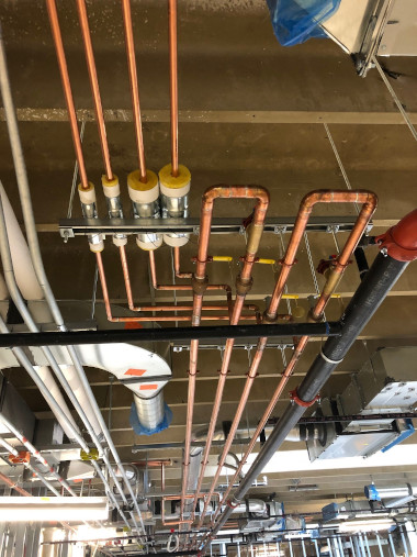 Copper piping for plumbing