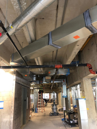 Ductwork by front entrance