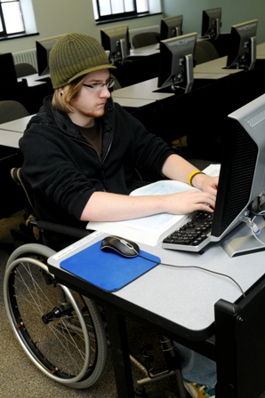 Student at Keyboard