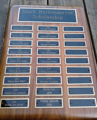 Buckenmeyer Scholaship Plaque