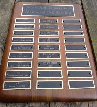 Dipasquale Scholarship Plaque