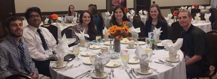 students at banquet