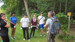 Dr. Jonathan Titus/Biology leads the invasive species pull 9/11/15