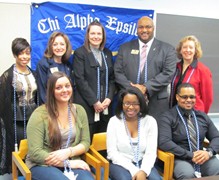 2013 Chi Alpha Epsilon Honor Society inductees and staff