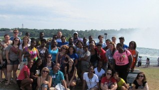 EDP freshmen, peer advisors, and staff - trip to Niagara Falls, NY
