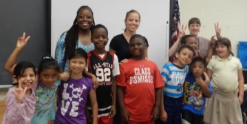 Lavette Johnson-Debrow '93 and her students