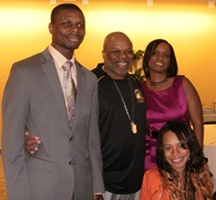 Family of Kenneth came to congratulate him on his honor society induction