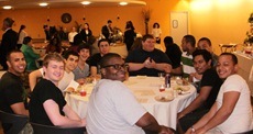 EOP student supporting other EOP students at the awards ceremony