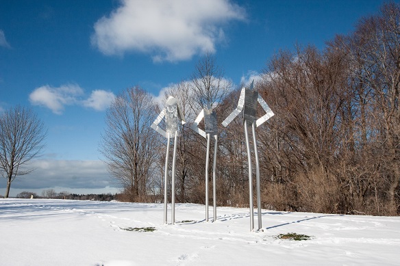 Winter sculpture scene
