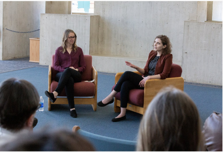 Megan DeJoe and Honors alumna Rebekah Denz return to campus