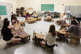 African gyil playing