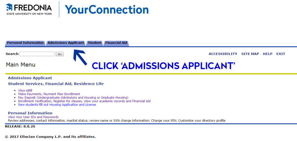 Click Admissions Applicant