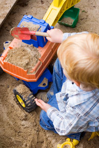 Child in sandbox