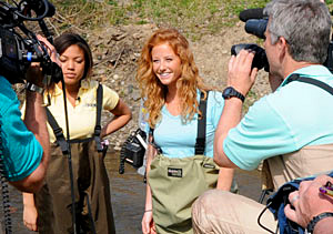 Molly McKinney during Aqua Kids taping in Fredonia