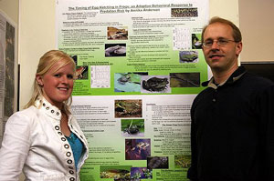 Photo of Annika Anderson, student, and Professor Bill Brown