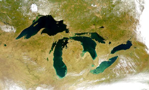 Great Lakes from Space