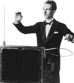 Leon Theremin playing the Theremin
