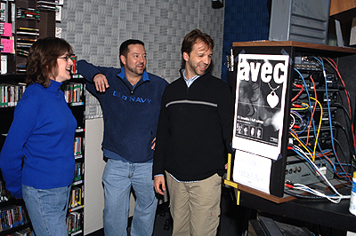 Three alumni visit WCVF radio studios