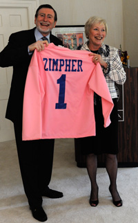 SUNY Chancellor gets her own Pink the Rink sweatshirt