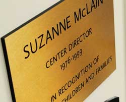 Suzanne McLain plaque