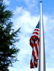 U.S. flag half mast