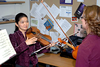 Janet Sung teaching Michael Herring