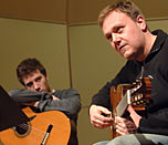 Chris Grabar, left, with Marko Feri, master guitarist